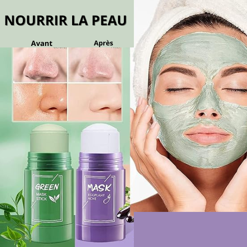 Masque Nettoyant en Profondeur  les Pores,les imperfections, les points noirs, les traces d'acné, le film de boue au Thé Vert