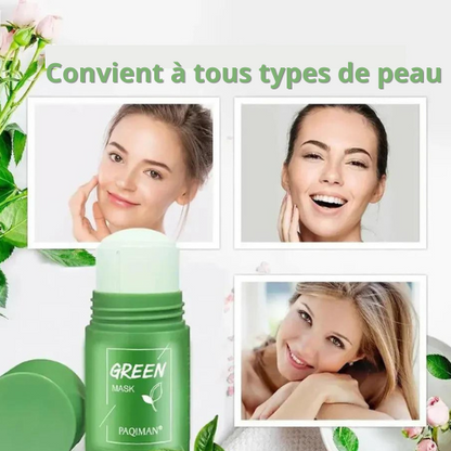 Masque Nettoyant en Profondeur  les Pores,les imperfections, les points noirs, les traces d'acné, le film de boue au Thé Vert