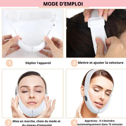 Appareil de beauté du visage rechargeable avec écran LED 5 modes